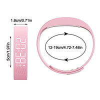 LED Digital Alarm Clock Watch Adjustable Waterproof Fitness Wristbands with Running Pedometer Snooze-Proof Vibrating Alarm